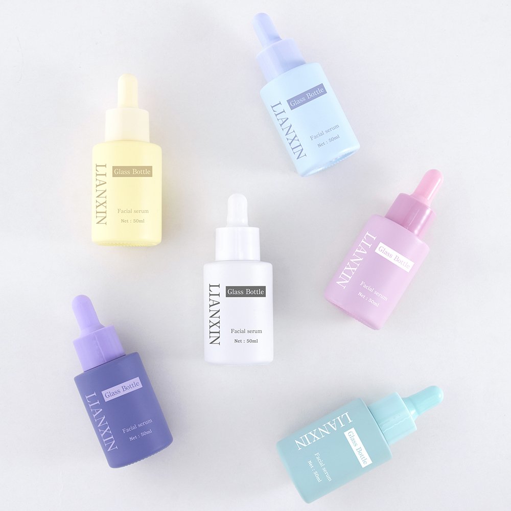 30ml Essential Oil Glass Bottle Wholesale Skin Care Cylinder Essence Oil Serum Dropper Bottle