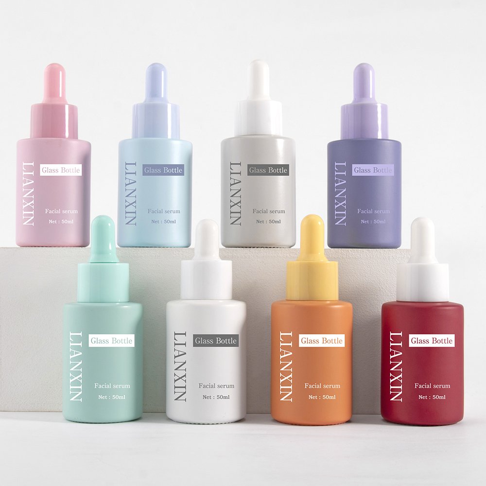 30ml Essential Oil Glass Bottle Wholesale Skin Care Cylinder Essence Oil Serum Dropper Bottle