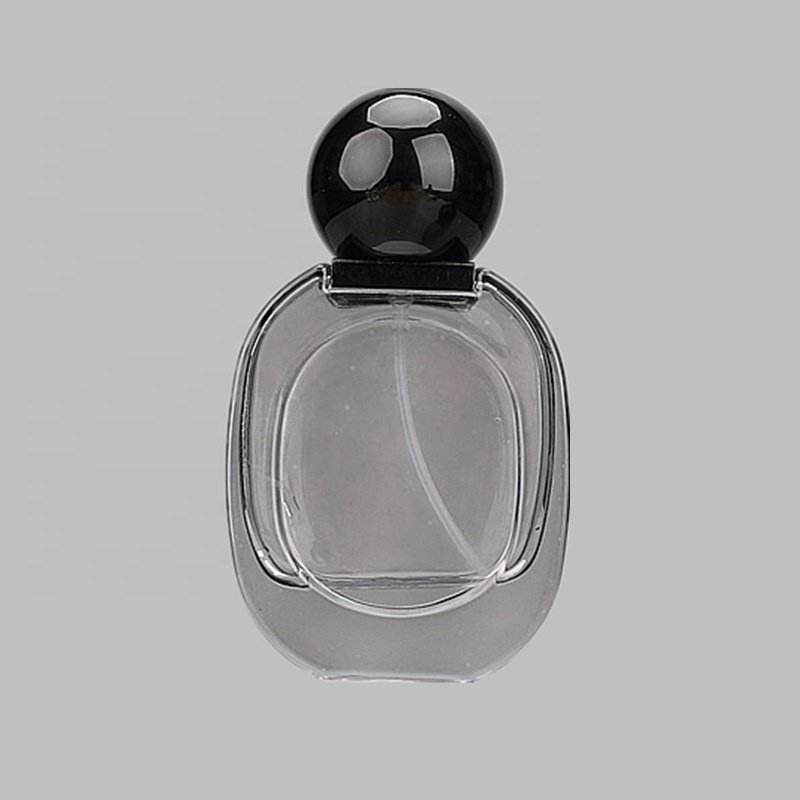 New Stock 30ml Gray Empty Perfume Bottle Wholesale Glass Perfume Spray Bottle Clear Luxury Diffuser Atomizer With Ball Lid