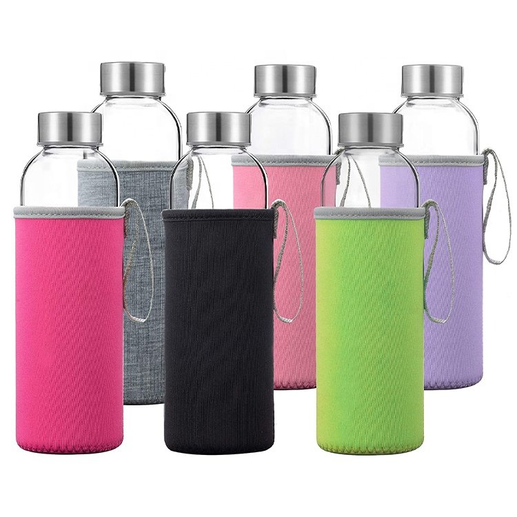 Wholesale 250ml -1000ml High Quality Made Round Clear Water Glass Bottles With Lids