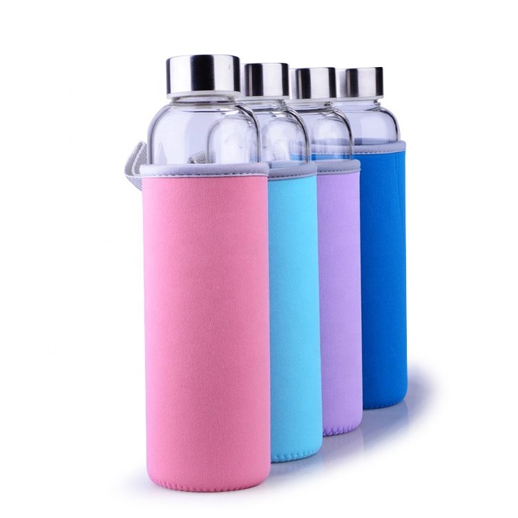 Wholesale 250ml -1000ml High Quality Made Round Clear Water Glass Bottles With Lids