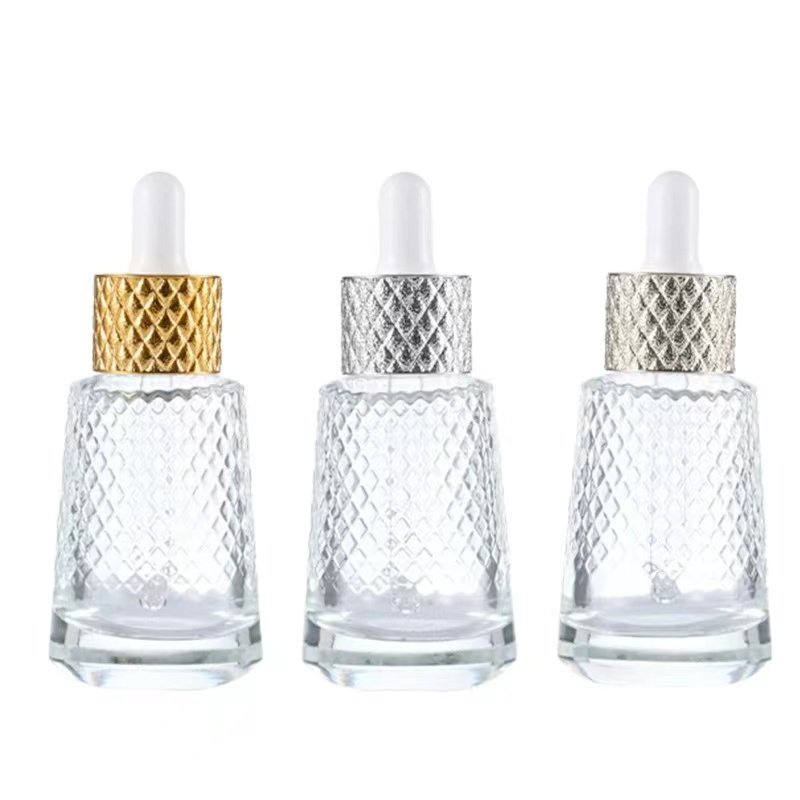 Wholesale Fancy Dubai Empty 30ml 50ml Vintage Round Thick Glass Perfume Bottles Fine Mist Parfum Dropper Bottle