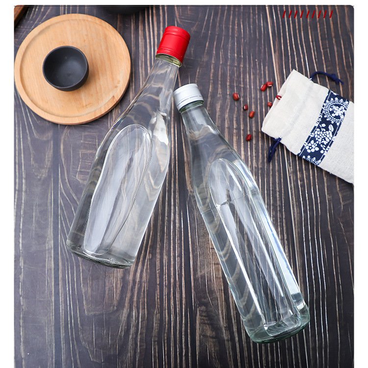 High quality 250ml 500ml super flint round beverage water bottle soda water wine glass bottle