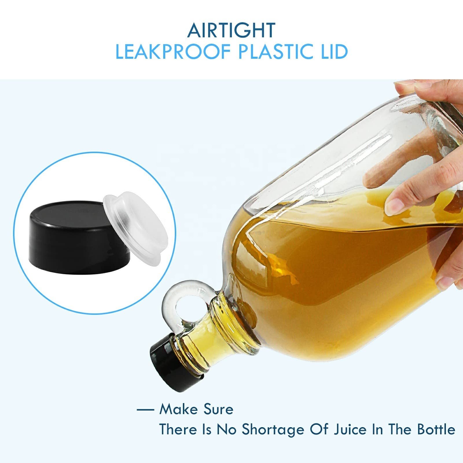 Wholesale Supplier Empty Vintage Container Large Glass Gallon Jug Red Wine Glass Bottles With Handle For Bear Juice Kombucha