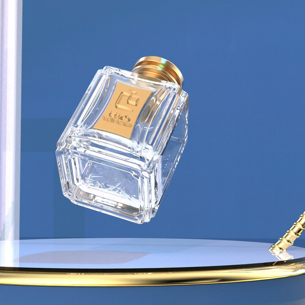 New 2024 High Quality 50ml Empty Rectangular Glass Bottle Factory Price Cosmetic Packaging Perfume Spray Glass Bottle Refillable