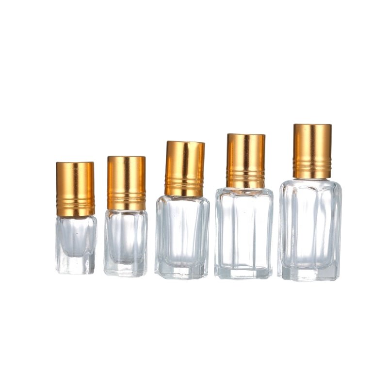 Portable Rainbow Colorful Glass Bottles Aluminum Cap Stainless Steel Roller 3ml 10ml Roll On Bottle For Essential Oil Perfume