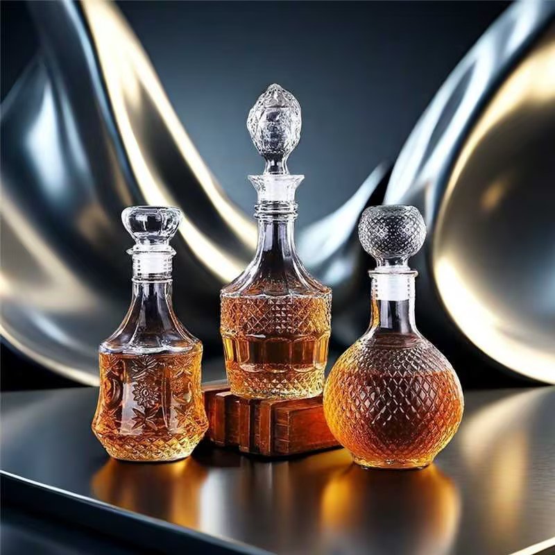 750ml 1000ml Manufacturer Customized High-Quality Whisky Glass Transparent Custom Wine Bottle Whisky Bottle 750ml whiskey decant