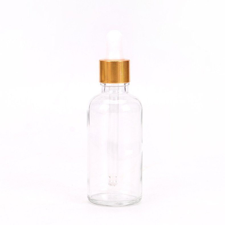 20ml in stock empty transparent clear glass dropper bottles with tamperproof childproof cap for body care serum aroma perfume