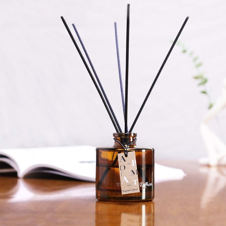 110ml High Fine quality Home Fragrance decoration Essential Oil rattan reed diffuser long lasting aroma set glass bottle OEM ODM