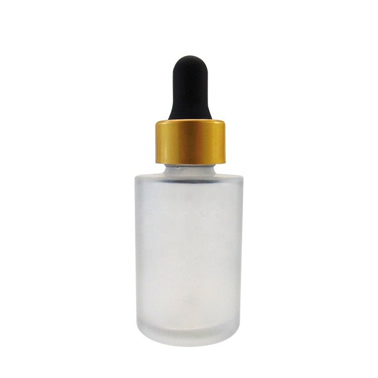 Cheap price 30ml 1OZ frost liquid Foundation Glass Bottle with lotion pump