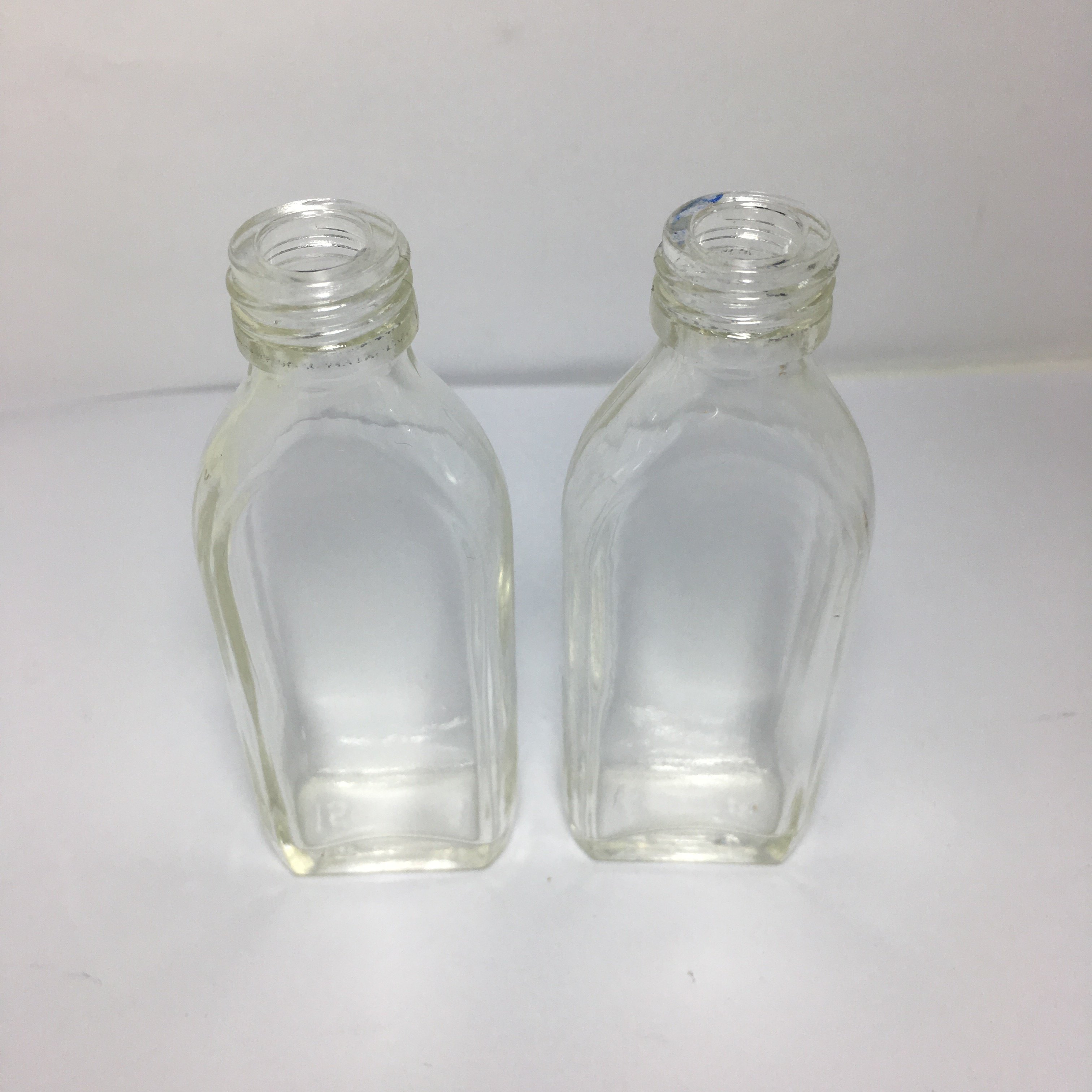 25ml Mini clear glass flask bottle with aluminum cap, Juice Wine Drinking Milk Flat Water Beverage Glass Bottle