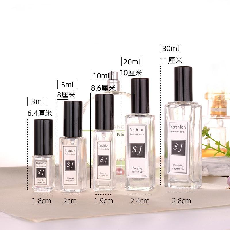 Luxury Custom Logo Round 50ml 100ml Perfume Bottle Black White Empty Perfume Glass Spray Bottle With Box Packaging