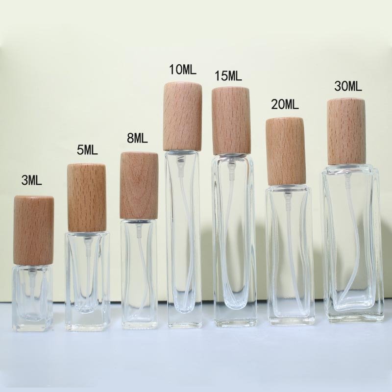Wholesale 3ml 5ml 10ml 15ml 20ml 30ml Clear Frosted Glass Bottles Empty Refillable Spray Perfume Bottle With Aluminum Pumps
