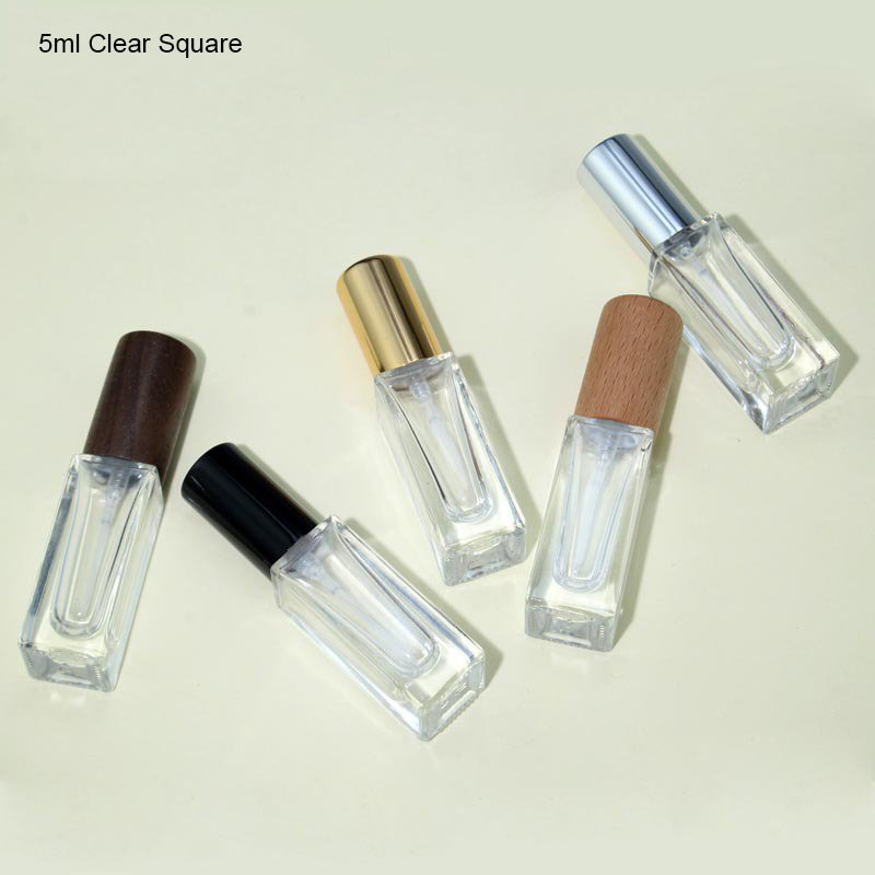 Wholesale 3ml 5ml 10ml 15ml 20ml 30ml Clear Frosted Glass Bottles Empty Refillable Spray Perfume Bottle With Aluminum Pumps