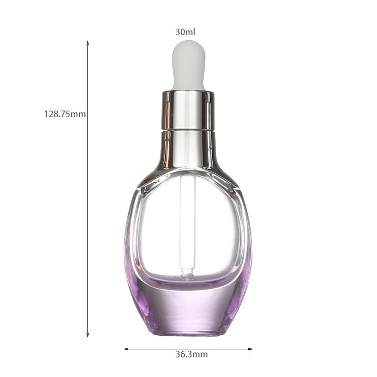 2 Oz Glass Bottle With Dropper Custom Logo Serum Bottle 10ml 20ml 30ml 60ml Essential Oil Press Essence Glass Dropper Bottle