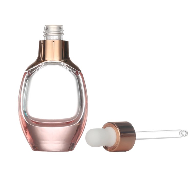 2 Oz Glass Bottle With Dropper Custom Logo Serum Bottle 10ml 20ml 30ml 60ml Essential Oil Press Essence Glass Dropper Bottle