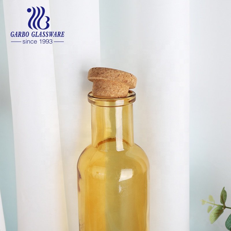 Newest design spray color glasses bottles with wooden lid milk jug for home china supplier water bottler with low moq