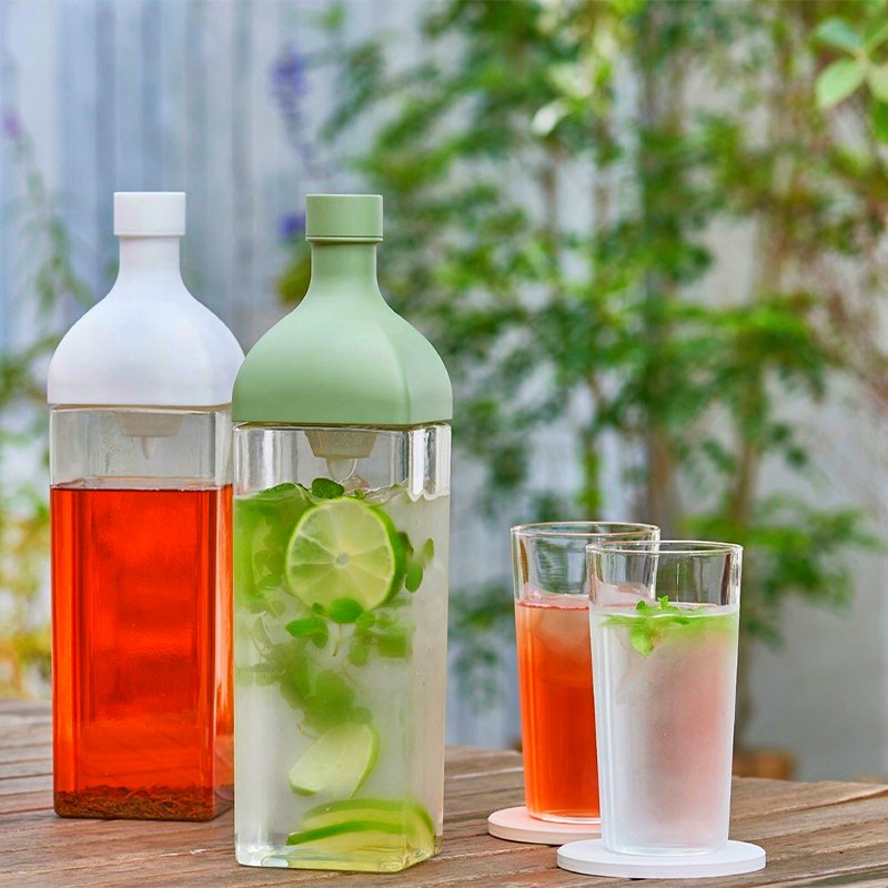 1200ml High Borosilicate Glass Square Shape Cold Coffee and Tea Bottle Coffee Cold Brew Maker Pot Bottles with Filter
