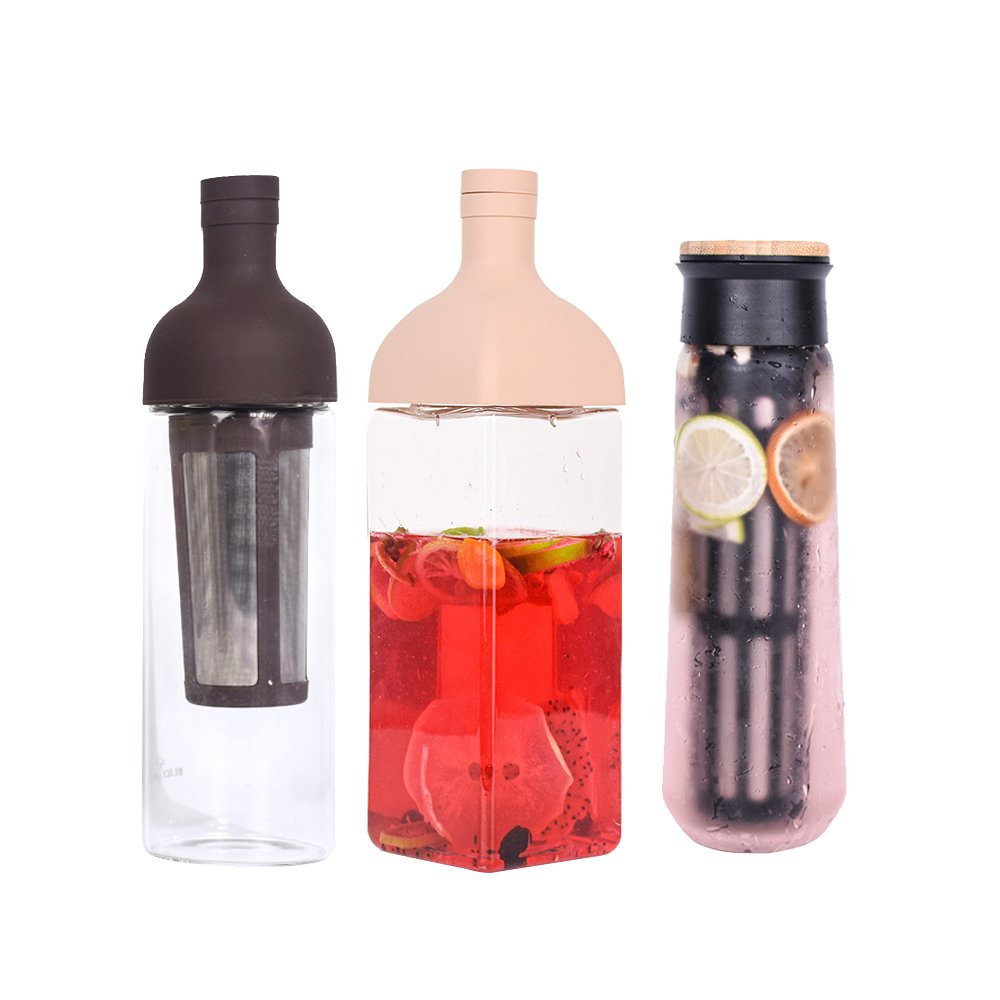 1200ml High Borosilicate Glass Square Shape Cold Coffee and Tea Bottle Coffee Cold Brew Maker Pot Bottles with Filter