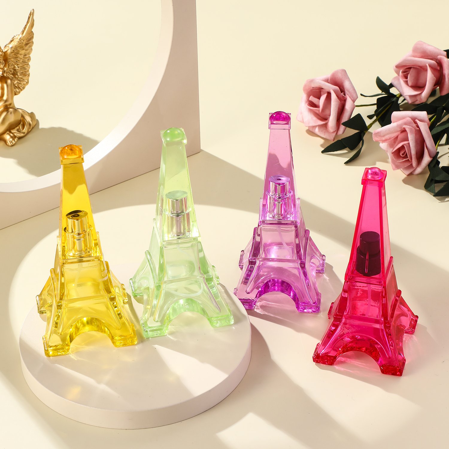 30ML glass perfume bottle with luxury high quality customized glass bottle with plastic pump