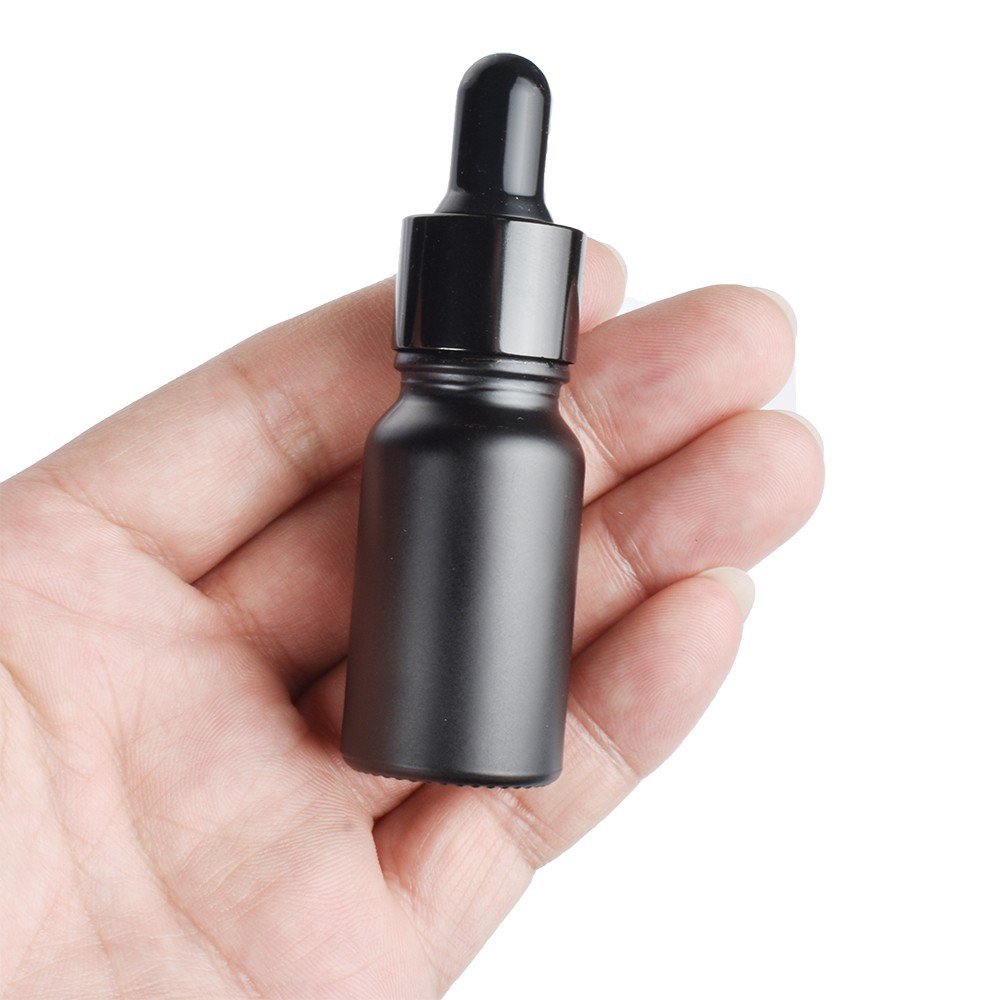 50ml 100ml Matte black glass essential oil dropper essence bottle 30ml small bottle medicine oil avoid light empty glass bottle