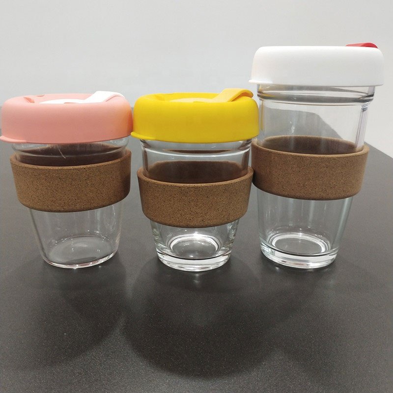 250ml 350ml 480ml Manufacturer Clear Borosilicate Wholesale Glass Bottle For Water Supplier With Cork Sleeve Silicone Lid