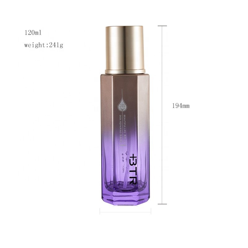 square nail polish bottle with high gold cap luxury cosmetics glass bottle set costumes product bottle