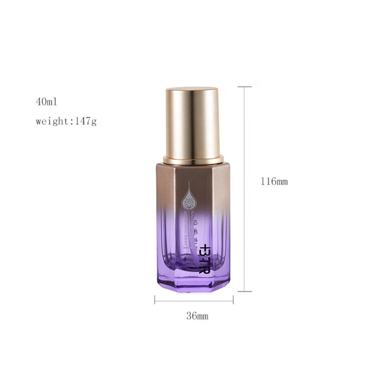 square nail polish bottle with high gold cap luxury cosmetics glass bottle set costumes product bottle