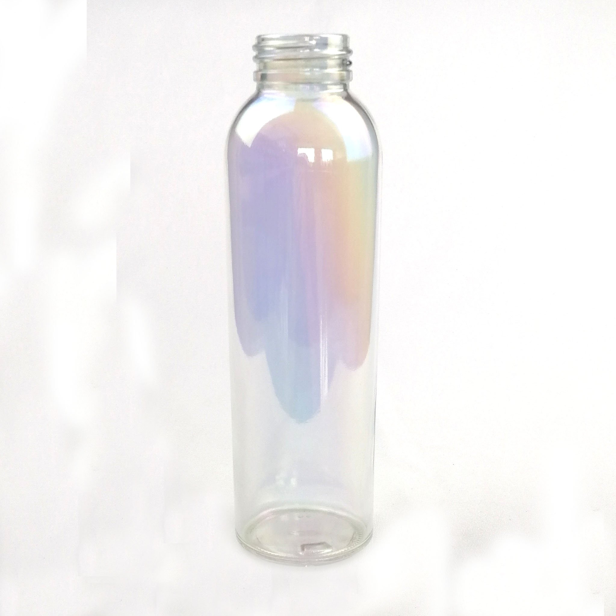 New design bottle 16oz 14oz 10oz Iridescent Glass Water Bottle With Lid