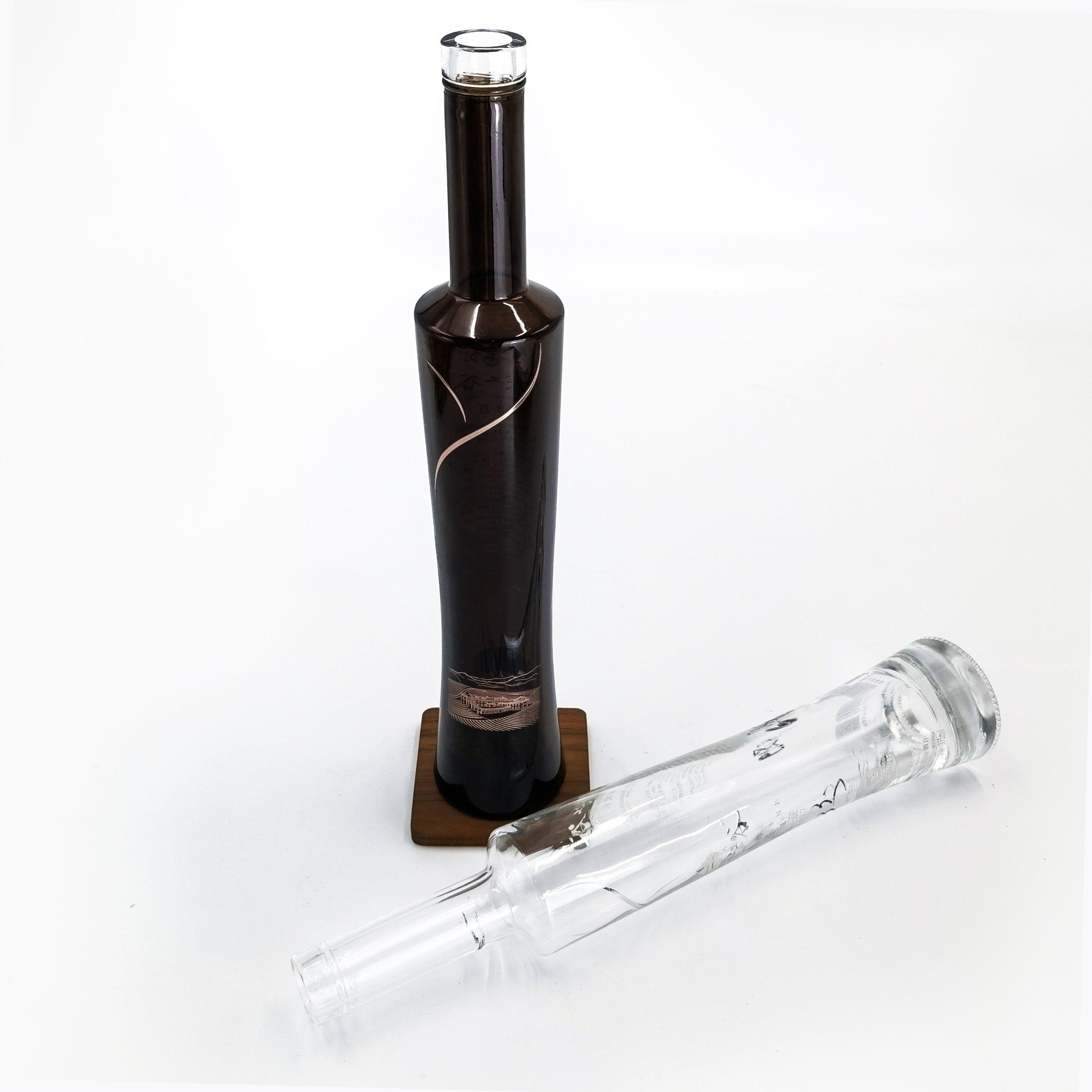 glass bottle manufacturers black glass bottle for liquor tequila whisky gin rum 500ml vodka glass bottle