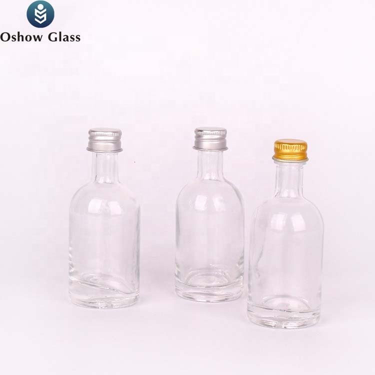 20ml 30ml 50ml 100ml Alcoholic Beverage Juice Drinks Liquor Wine Whiskey Small Mini Sample Glass Bottle With Lid