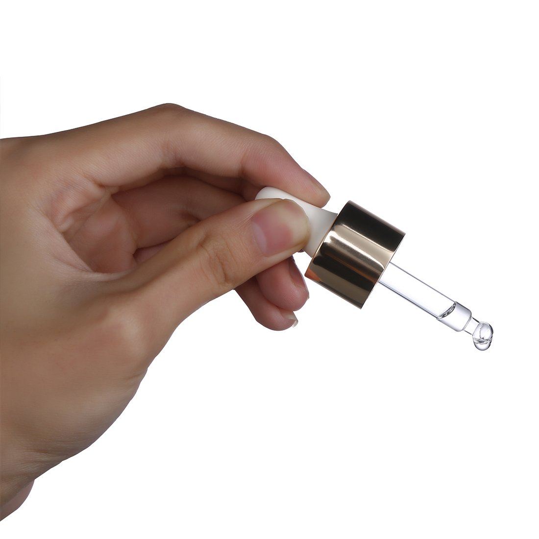 New & Original 15ml 30ml 50ml 100ml Silica gel Aluminum glass Bottle Serum Essential Oil Glass Pipette Dropper Bottle