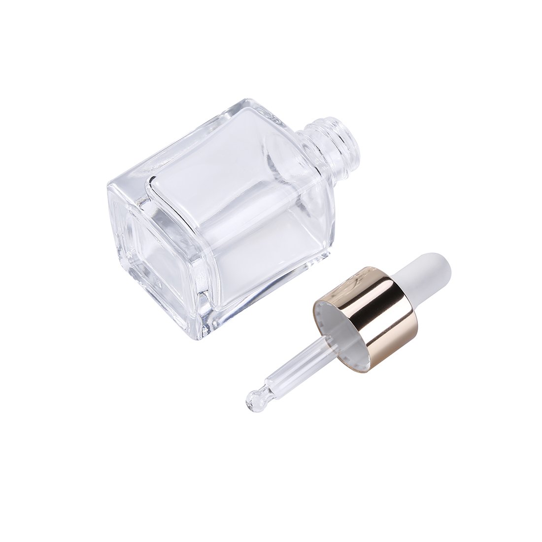 New & Original 15ml 30ml 50ml 100ml Silica gel Aluminum glass Bottle Serum Essential Oil Glass Pipette Dropper Bottle