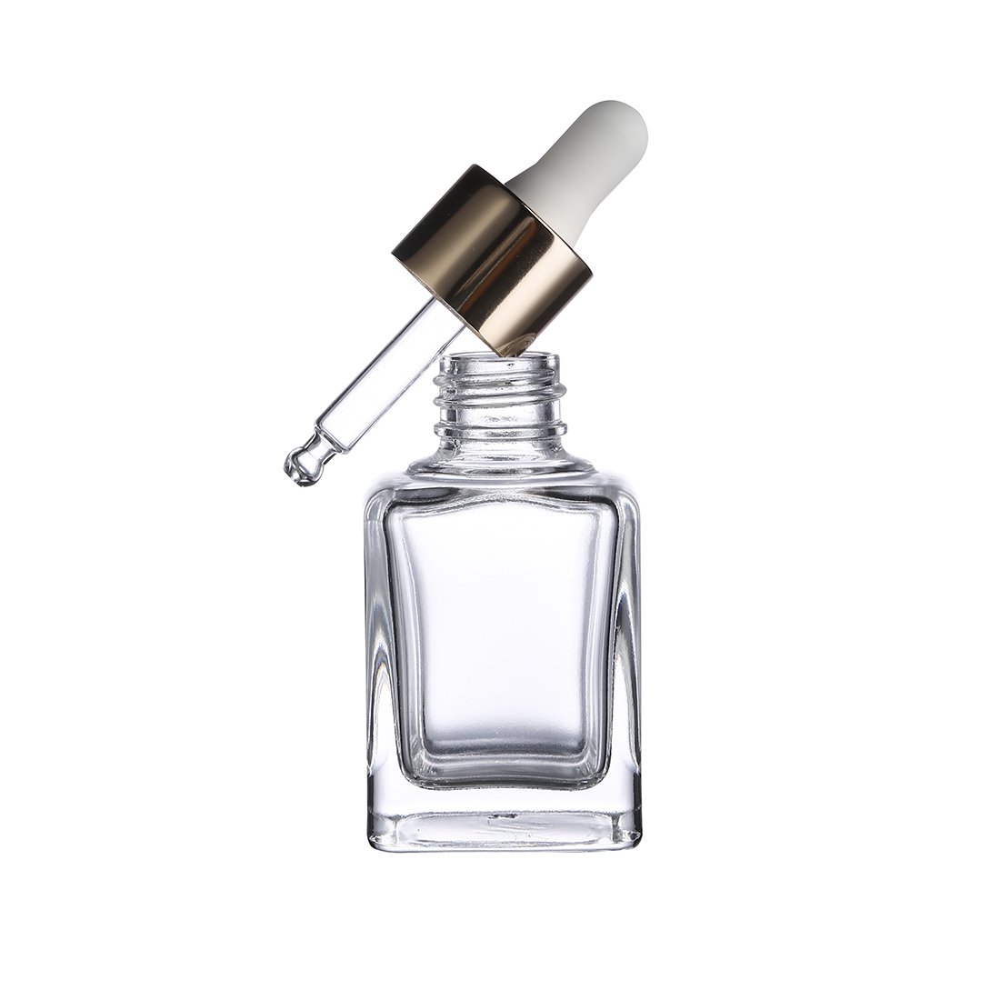 New & Original 15ml 30ml 50ml 100ml Silica gel Aluminum glass Bottle Serum Essential Oil Glass Pipette Dropper Bottle