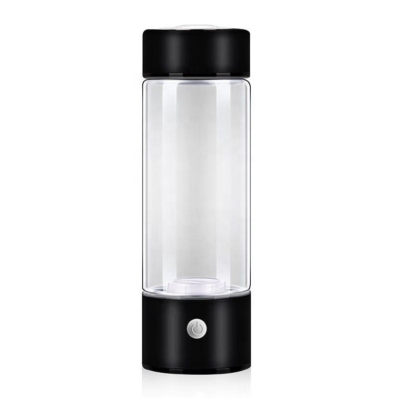 New Arrival 420ml USB Hydrogen rich glass water bottle High borosilicate glass drinking bottle Alkaline Water Glass custom logo