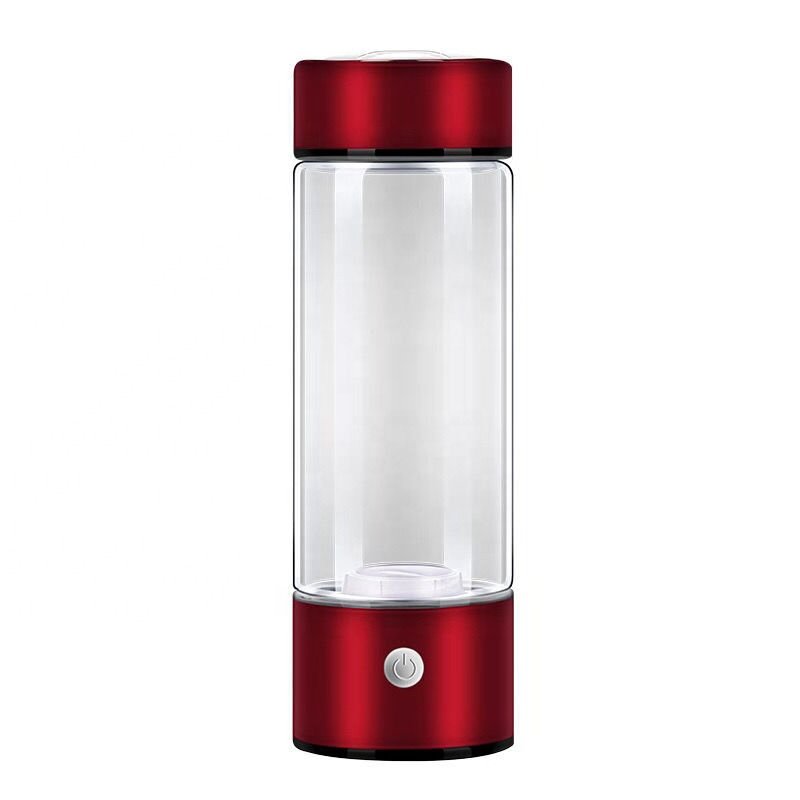 New Arrival 420ml USB Hydrogen rich glass water bottle High borosilicate glass drinking bottle Alkaline Water Glass custom logo