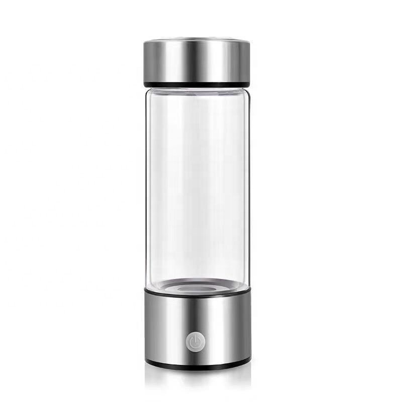 New Arrival 420ml USB Hydrogen rich glass water bottle High borosilicate glass drinking bottle Alkaline Water Glass custom logo