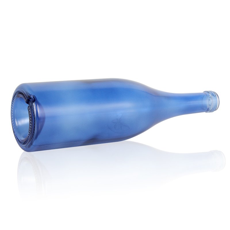 hot sale blue vodka wine tequila special glass bottle 700ml 750ml 1L beverage bottle spirits Liquor bottle