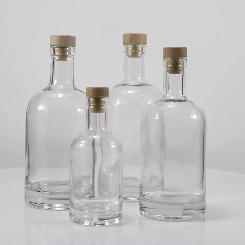 1000ml 750ml 500ml 375ml 200ml Glass Bottle Suppliers Vodka Glass Bottle Liquor for Whisky Vodka Gin Rum Brandy Spirits