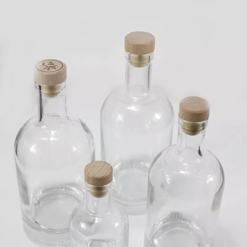 1000ml 750ml 500ml 375ml 200ml Glass Bottle Suppliers Vodka Glass Bottle Liquor for Whisky Vodka Gin Rum Brandy Spirits