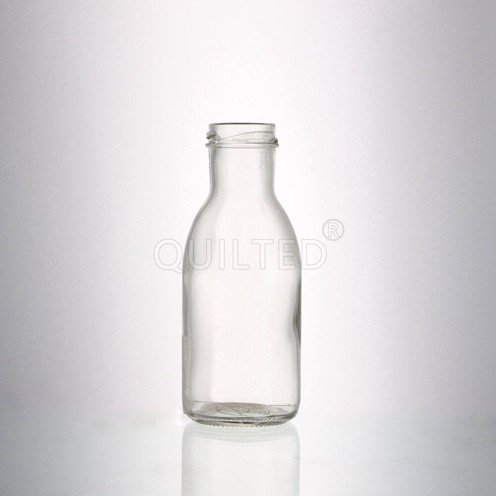 Wholesale Transparent Frosted 250ml Beverage Sauce Juice Coffee Glass Bottles