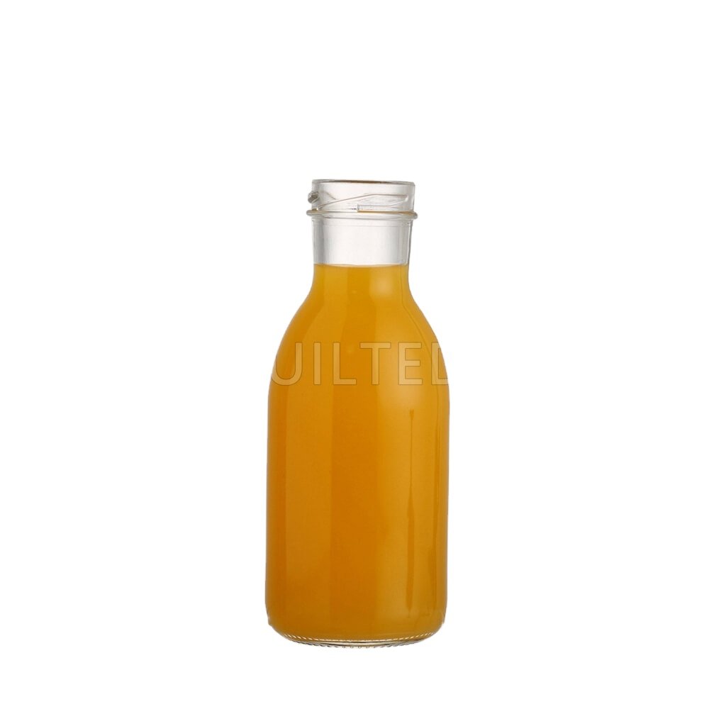 Wholesale Transparent Frosted 250ml Beverage Sauce Juice Coffee Glass Bottles