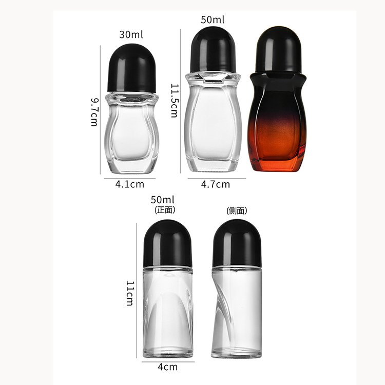 Cylinder High quality Roller Bottles Essential Oil Roll Glass Bottles Empty Cosmetic Roll on Glass Bottle