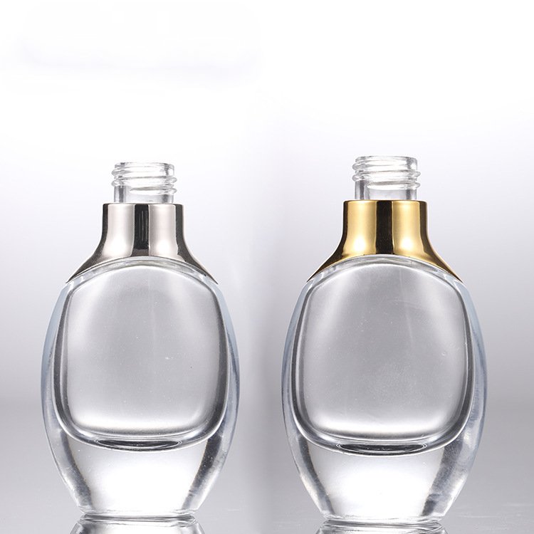 Custom luxury unique custom transparent skin care cosmetics glass bottle with dropper 15ml 30ml 50ml 100ml