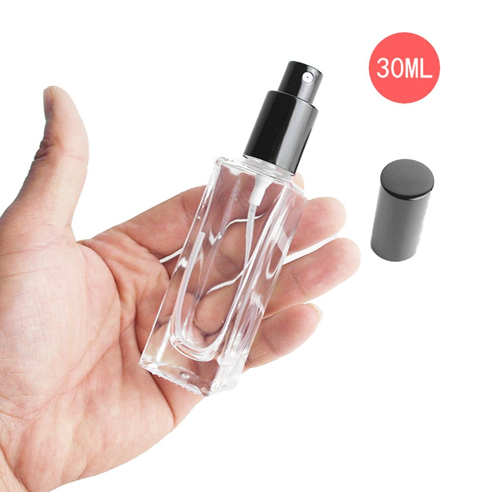 Free Sample Clear Aluminum Collar Glass Bottles For Perfume Bottles