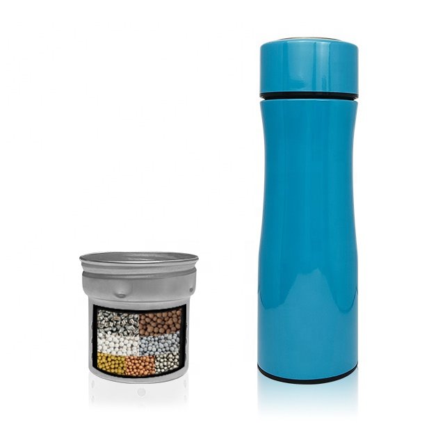 SOUDRON 304 Stainless Steel Minerals Filtered Water Flask Alkaline Hydrogen Water Glass Ionized Water Bottle