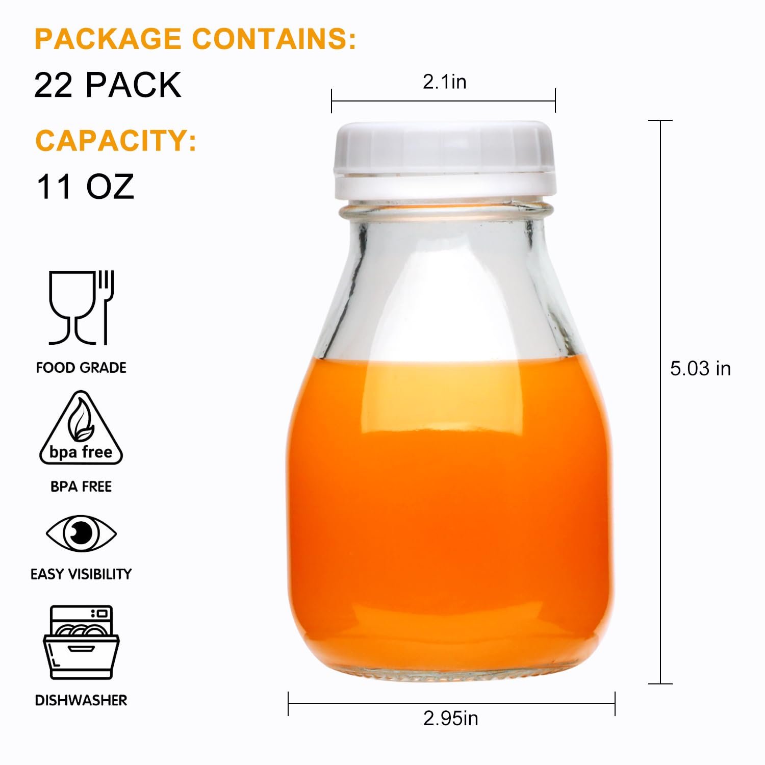 Wholesale Square 50ML 500ML 1000ML Empty Milk Fruit Juice Drink Mini Glass Bottles For Water With White Tamper Proof Cap