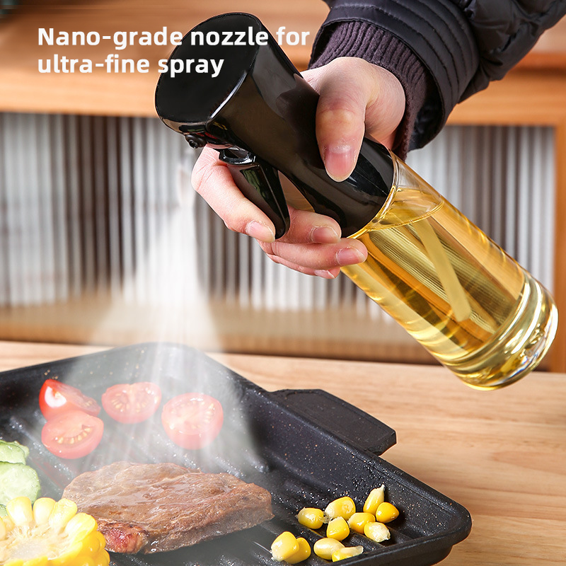 Kitchen Plastic Oil Dispenser Bottle and Manual Pressure Olive Oil Sprayer Bottle Pump Oil For BBQ