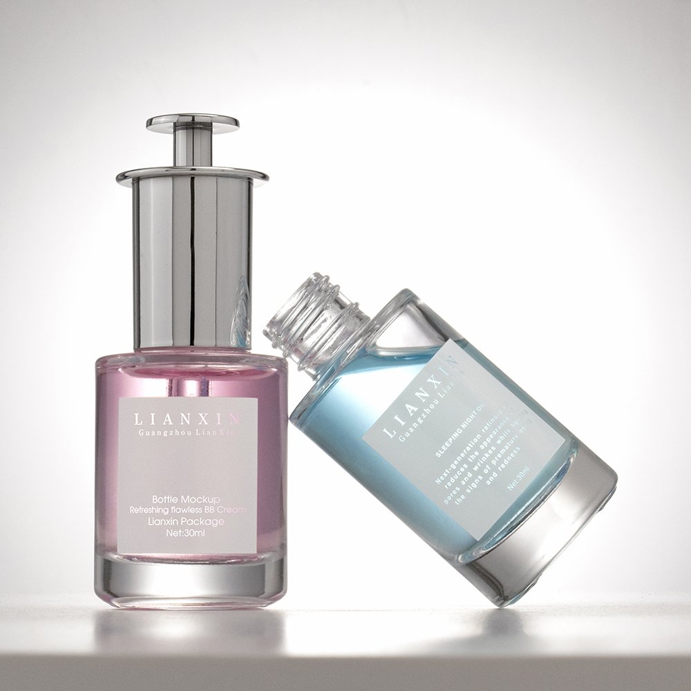 Skin care serum glass bottle dropper 30ml skin care essence bottle 30ml glass dropper bottle