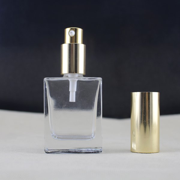 Rectangular glass bottle perfume spray 50 ml, glass bottle perfume 30 ml, empty bottle for perfume 30 ml